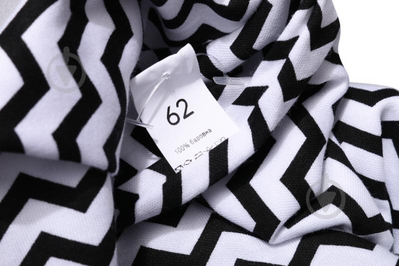 Боди унисекс Bambinelli Зигзаг р.62 черный с белым - фото 6