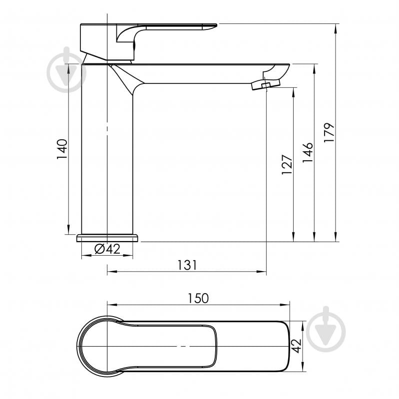 Змішувач для умивальника RJ PRIZE, хром, 35 мм RJFA069-02CH - фото 2 Змішувач для умивальника RJ PRIZE, хром, 35 мм RJFA069-02CH - фото 2