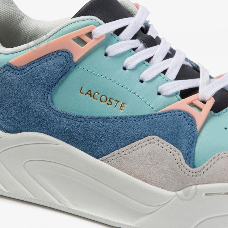 Кроссовки женские демисезонные Lacoste COURT SLAM 120 4 US SFA 739SFA0033AAK р.37,5 бирюзовые - фото 6