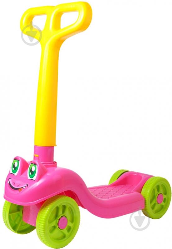 Самокат ТехноК детский разноцветный розовый 3657 - фото 1
