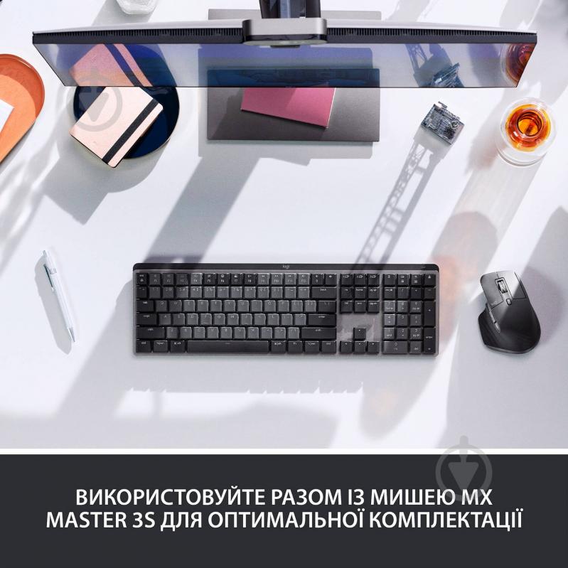 Клавіатура Logitech MX Mechanical Wireless Illuminated Performance Keyboard Tactile Quiet graphite (920-010757) - фото 10