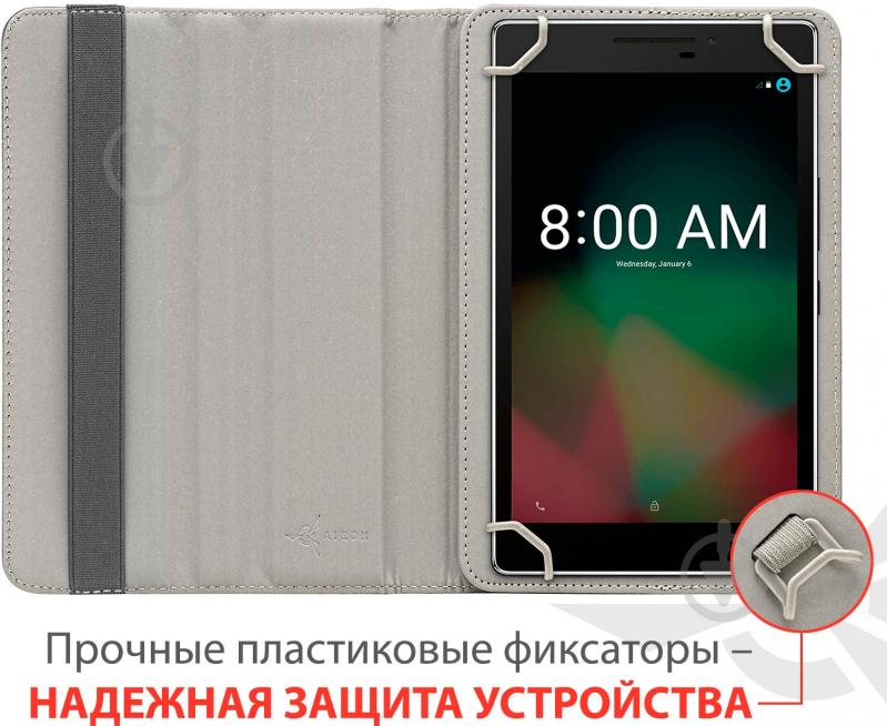 Чохол AIRON Universal case Premium 7-8” grey (4821784622091) - фото 6 Чохол AIRON Universal case Premium 7-8” grey (4821784622091) - фото 6
