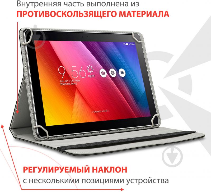Чехол AIRON Universal case Premium 9-10” black (4821784622094) - фото 5