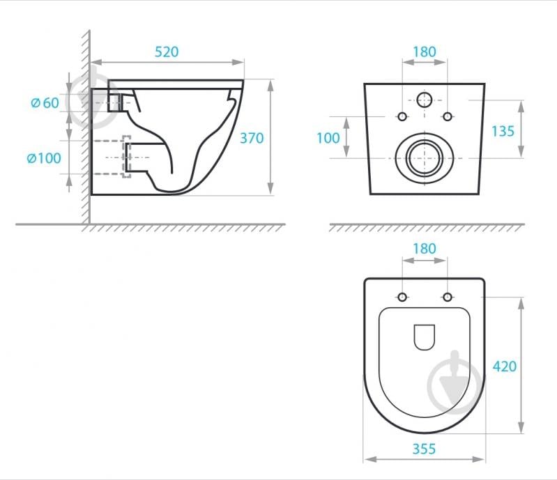 Унітаз підвісний Koller Pool ROUND з сидінням Soft-close змив Tornado - фото 3 Унітаз підвісний Koller Pool ROUND з сидінням Soft-close змив Tornado - фото 3