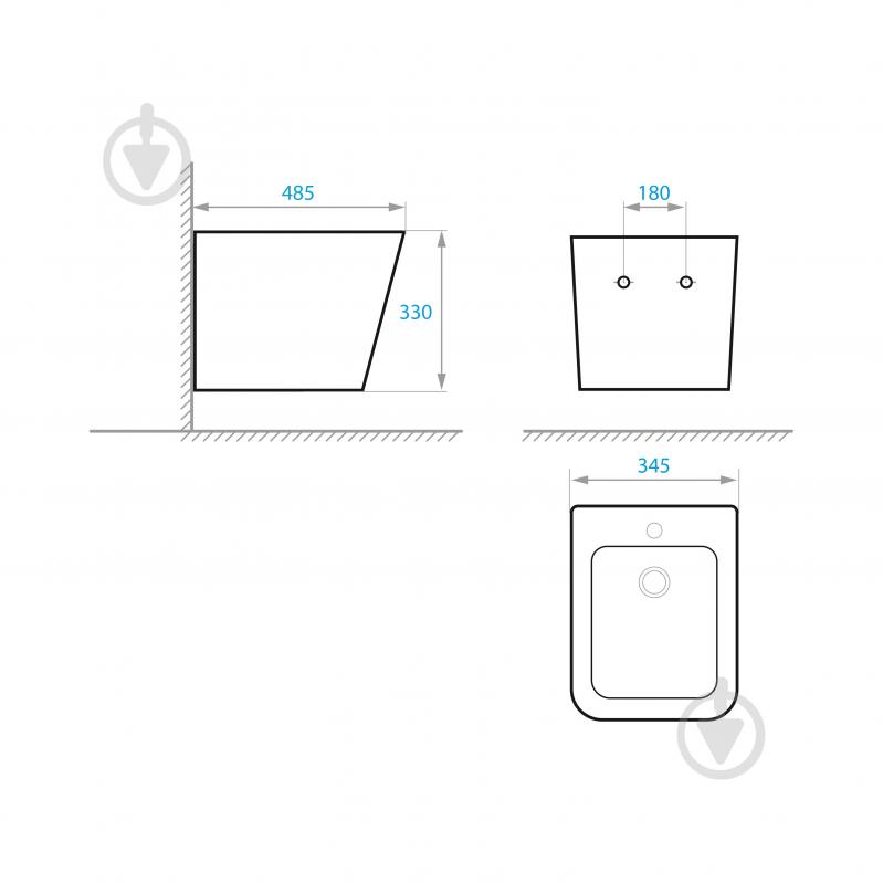 Біде підвісне Koller Pool CUBE (1504580198) - фото 2