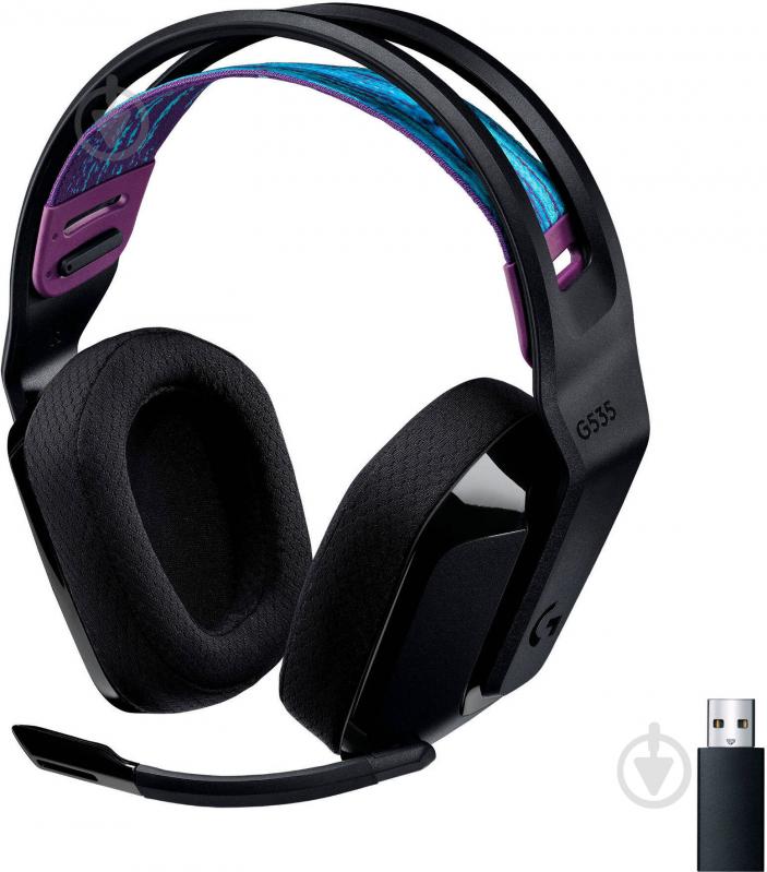 Наушники беспроводные Logitech G535 LIGHTSPEED Wireless Gaming Headset black (981-000972) - фото 1