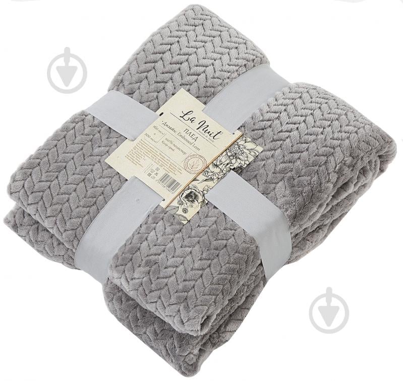 Плед Embossed Leon 160x200 см серый La Nuit - фото 4