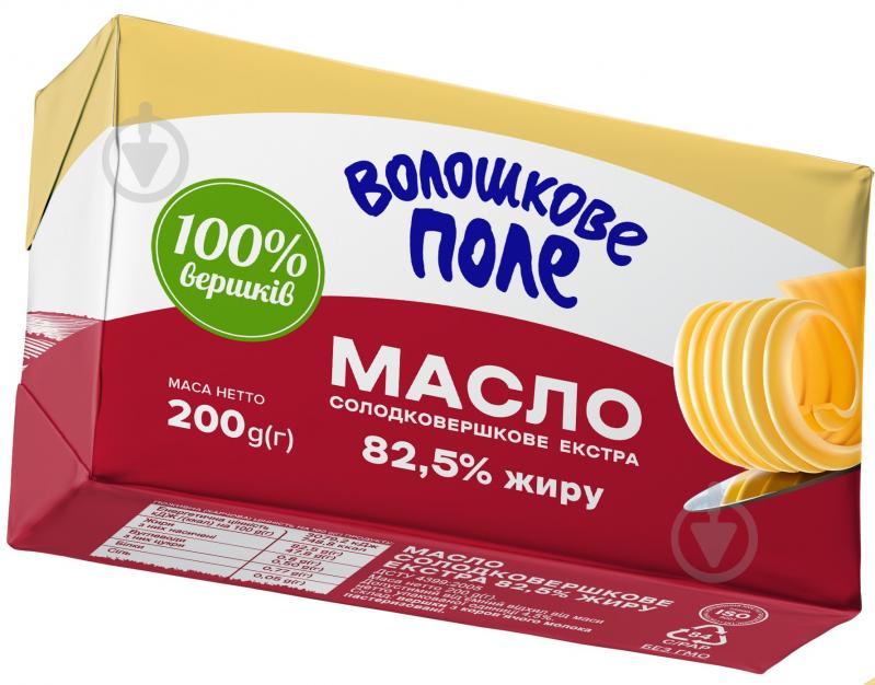 Масло ТМ Волошкове поле 82.5% солодковершкове Екстра 200 г - фото 1