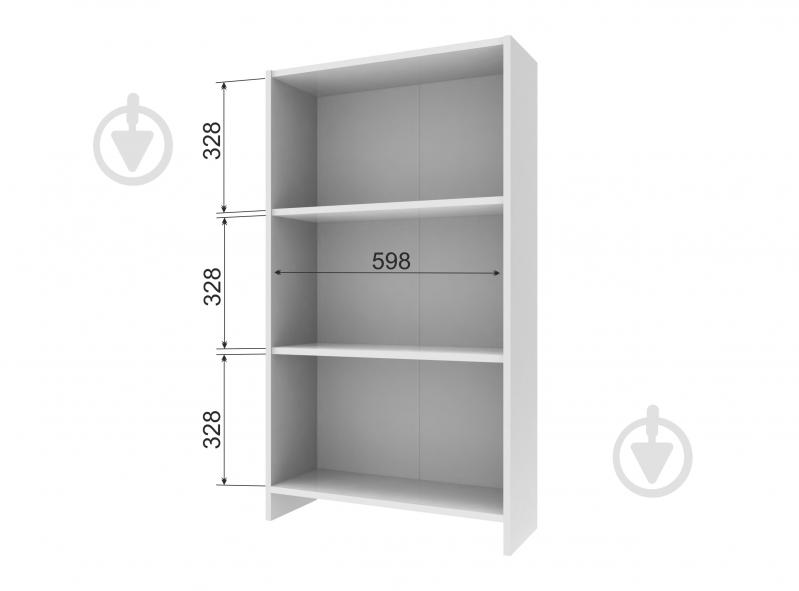 Этажерка пристенная Doros 3-уровневая без цоколя 1100х560х200 мм белый - фото 2