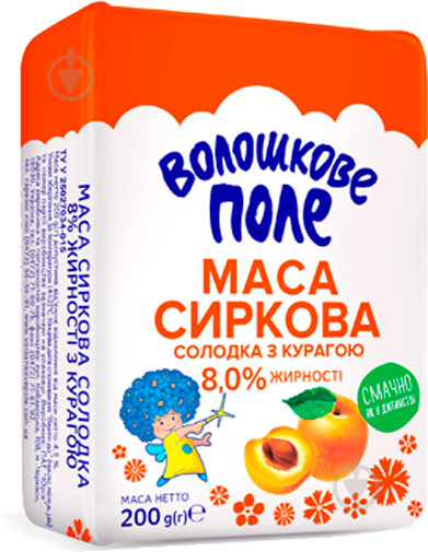 Масса творожная ТМ Волошкове поле с курагой 8% 200г - фото 1