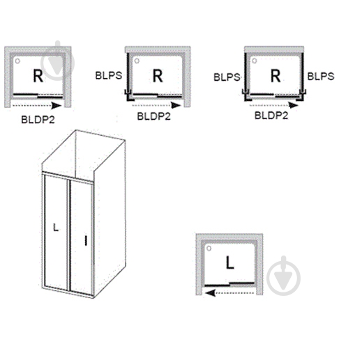 Душові двері Ravak BLDP2- 120 TRANSPARENT - фото 4