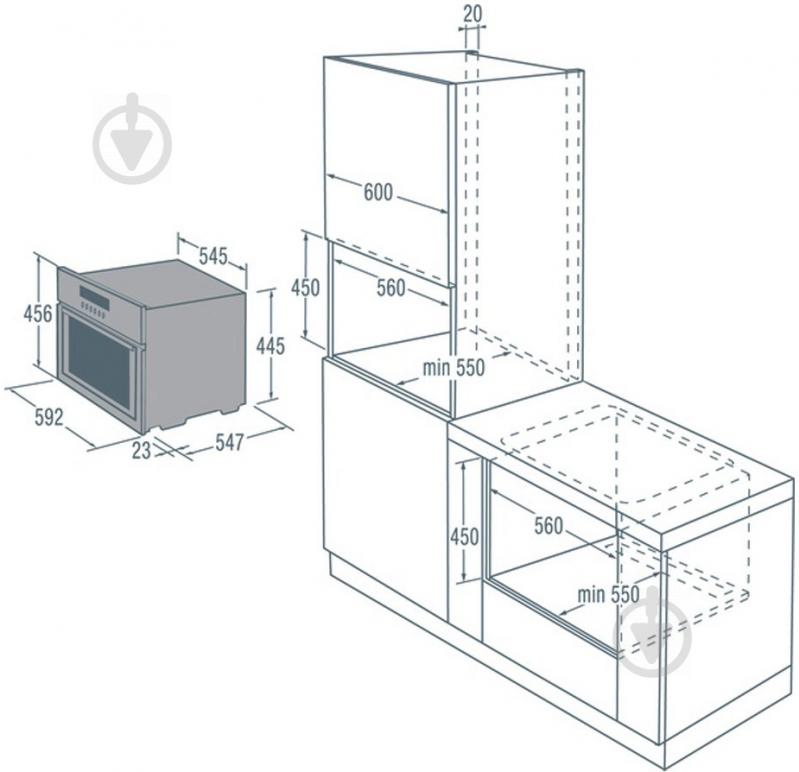 Встраиваемая микроволновая печь Gorenje GCM 832 B - фото 2