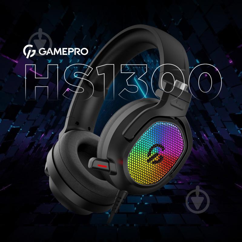 Гарнитура игровая GamePro HS1300 RGB black (HS1300) - фото 18