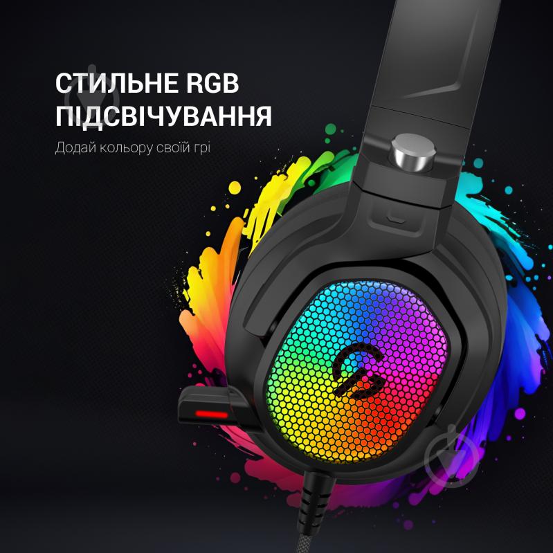 Гарнитура игровая GamePro HS1300 RGB black (HS1300) - фото 10