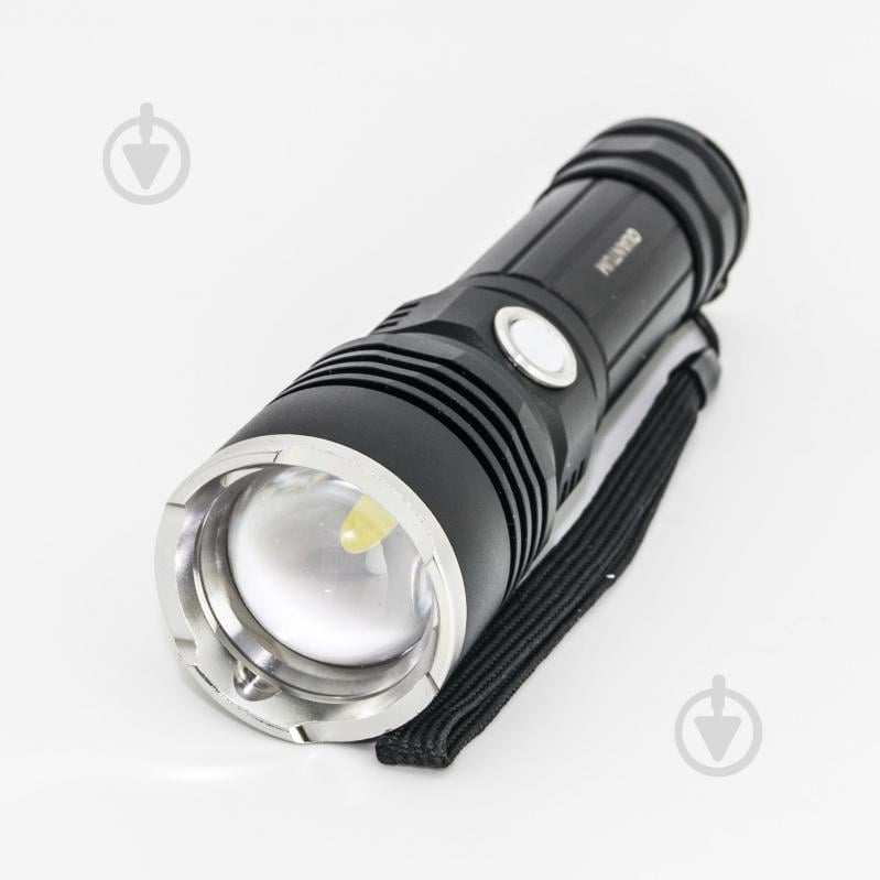 Світлодіодний ліхтарик Quantum QM-FL1020 10W LED з zoom-фокусом USB серія Solid чорний - фото 4