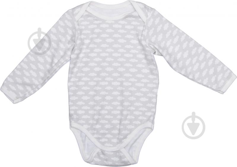 Боди унисекс Bambinelli Тучки р.86 серый с белым - фото 2