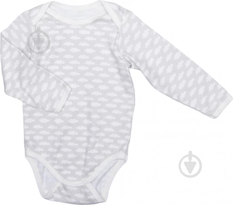 Боди унисекс Bambinelli Тучки р.86 серый с белым - фото 1