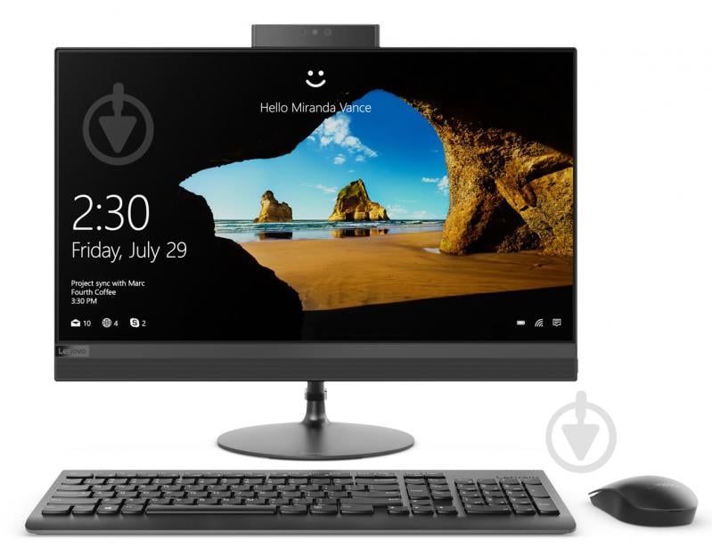 Моноблок Lenovo 23,8 (F0DJ009AUA) black - фото 1 Моноблок Lenovo 23,8 (F0DJ009AUA) black - фото 1