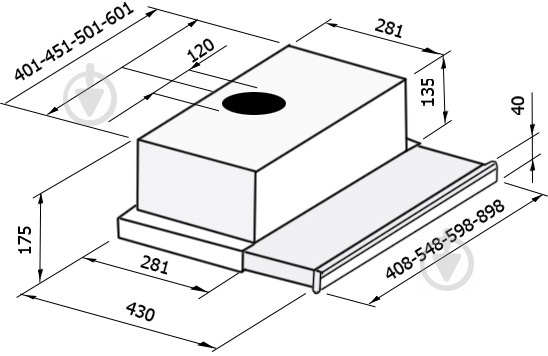 Витяжка Zirtal ALBATROS 60 BL - фото 4