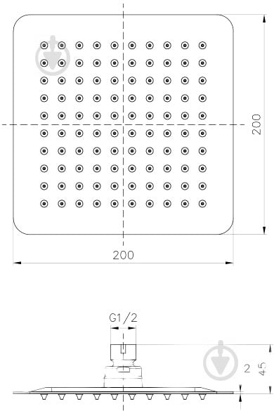 Верхний душ Imprese SQ200 - фото 2