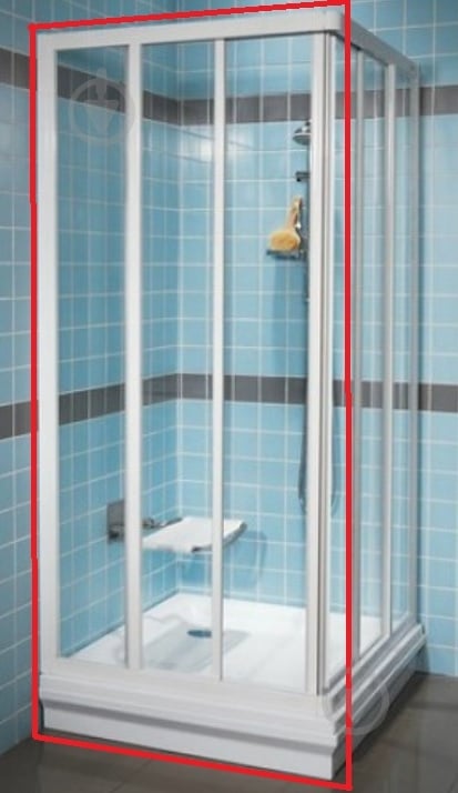 Стенка душевая Ravak ASRV3-80 TRANSPARENT - фото 1 Стенка душевая Ravak ASRV3-80 TRANSPARENT - фото 1