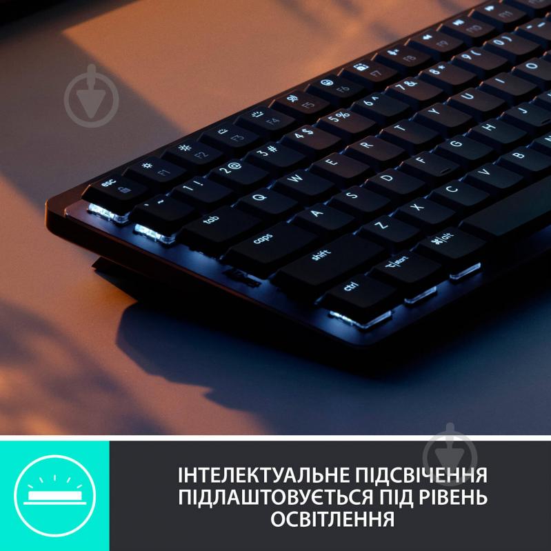 Клавіатура Logitech MX Mechanical Mini Clicky Minimalist Wireless Illuminated graphite (920-010782) - фото 5