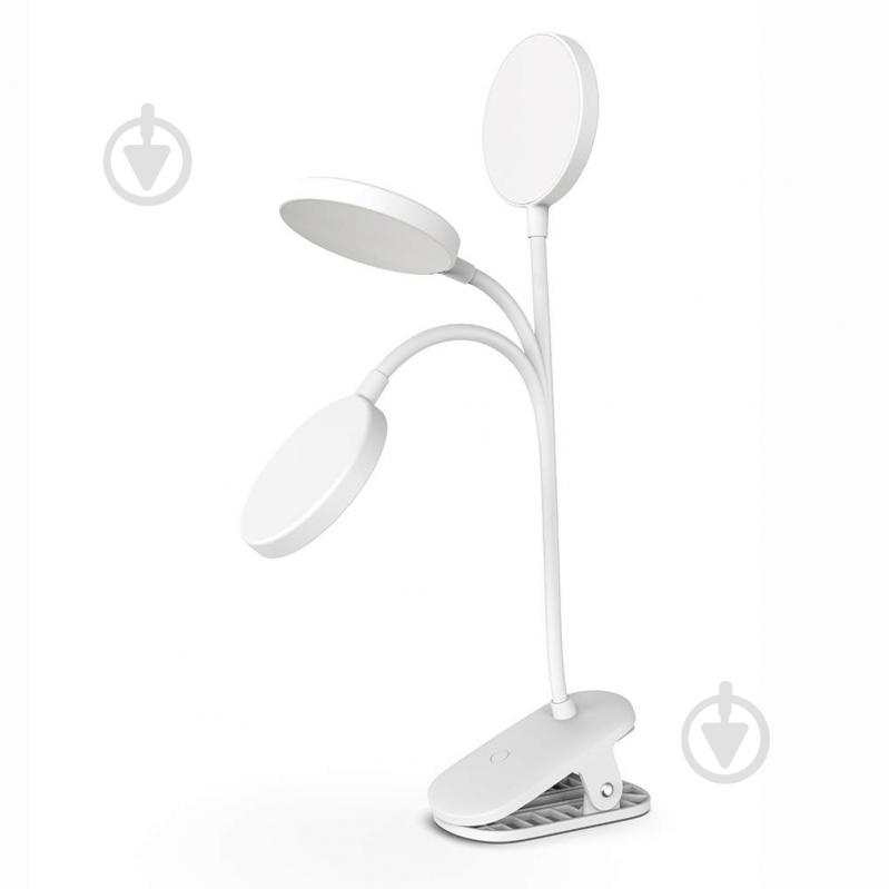 Настільна лампа ColorWay Flexible & Clip 2 із вбудованим акумулятором 24x3,5 Вт білий CW-DL10FCB-W - фото 2