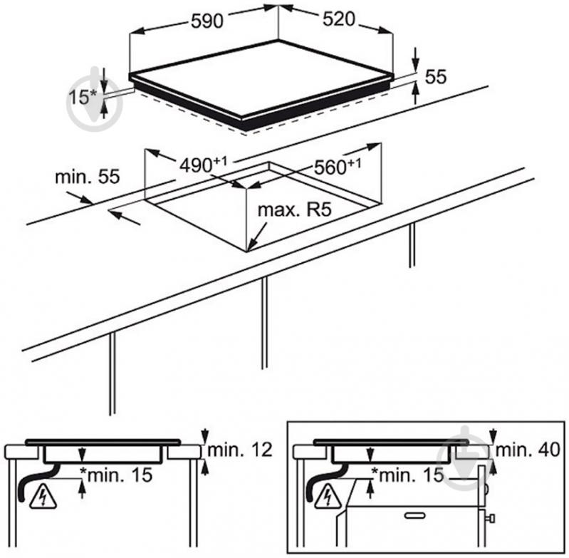 Варильна поверхня електрична Electrolux EHV 56240 AK - фото 2