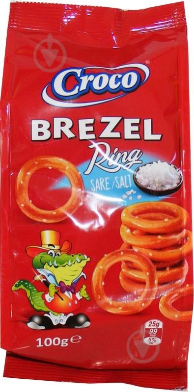 Соломка CROCO BREZEL кільця солена 100 г - фото 1