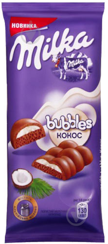 Шоколад Milka Bubbles молочный пористый с кокосом 97 г - фото 3