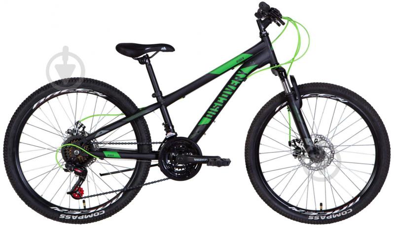 Велосипед Discovery 24" 11.5"(29 см) RIDER OPS-DIS-24-311 черно-зеленый - фото 1