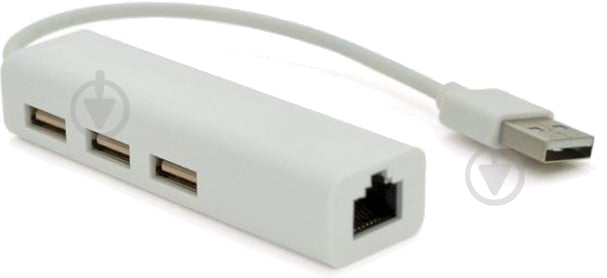 Мережевий адаптер Veggieg (U2-3U/15022) USB 2.0, 3ХUSB 2.0, 1ХGE LAN - фото 1