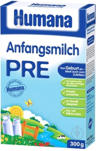 Сухая молочная смесь Humana PRE Anfangsmilch 300 г 4031244764805 - фото 1