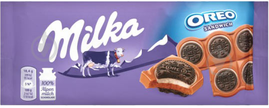 Шоколад Milka Oreo Sandwich 92 г - фото 1