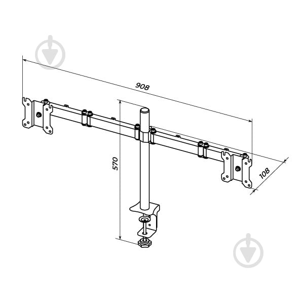 Кронштейн Valore для двох мониторов MDMR-D211 поворотно-наклонные 17"-32" - фото 12