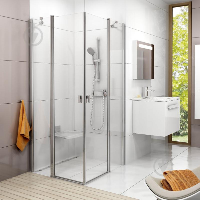 Стенка душевая Ravak CRV2-80 white TRANSPARENT - фото 2