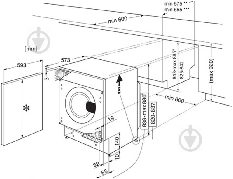 Встраиваемая стиральная машина WHIRLPOOL AWOC 0614 - фото 2