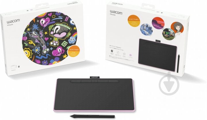 Планшет графический Wacom CTL-6100WLP-N Intuos M Bluetooth Pink pink - фото 6