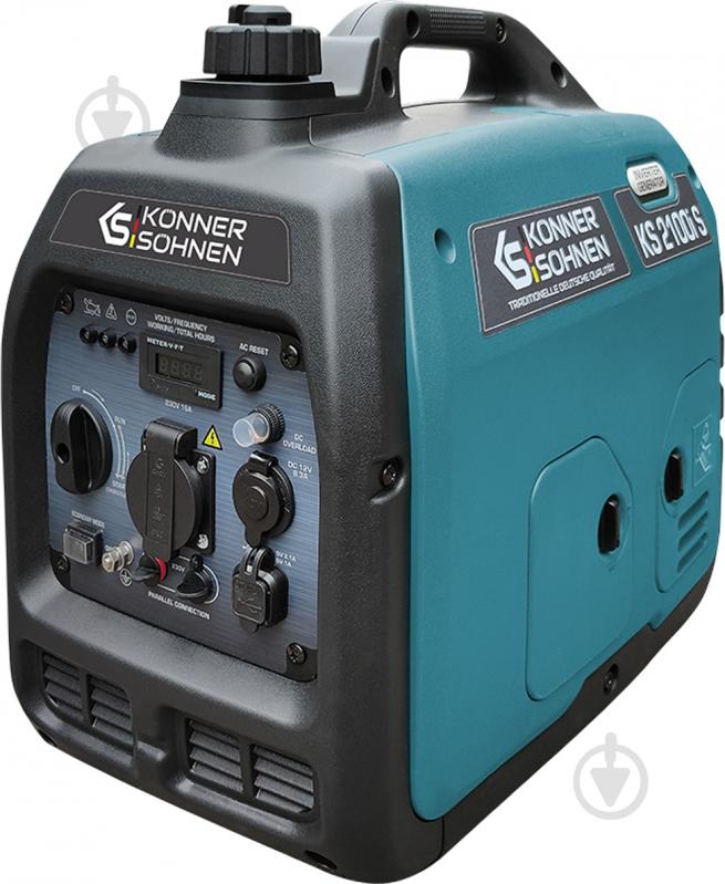 Генератор бензиновый Konner&Sohnen 1,8 кВт / 2 кВт 230 В KS 2100i S - фото 1 Генератор бензиновый Konner&Sohnen 1,8 кВт / 2 кВт 230 В KS 2100i S - фото 1