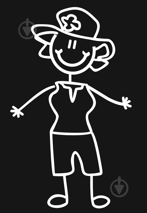 Наклейка Бабушка в шляпе 10 см - фото 1 Наклейка Бабушка в шляпе 10 см - фото 1