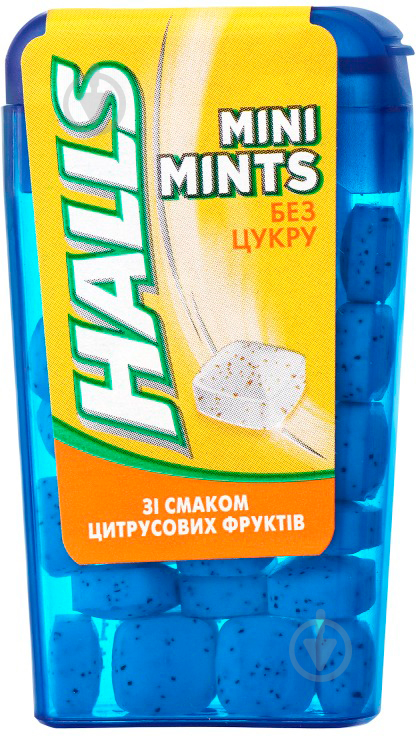 Льодяники Halls Mint mini со вкусом цитрусовых фруктов 12,5 г - фото 1