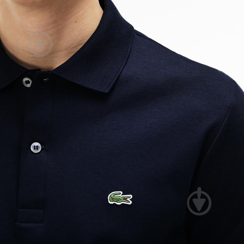 Поло Lacoste SHORT SLEEVED RIBBED COLLAR SHIRT DH2050166 р.4 темно-синий - фото 4