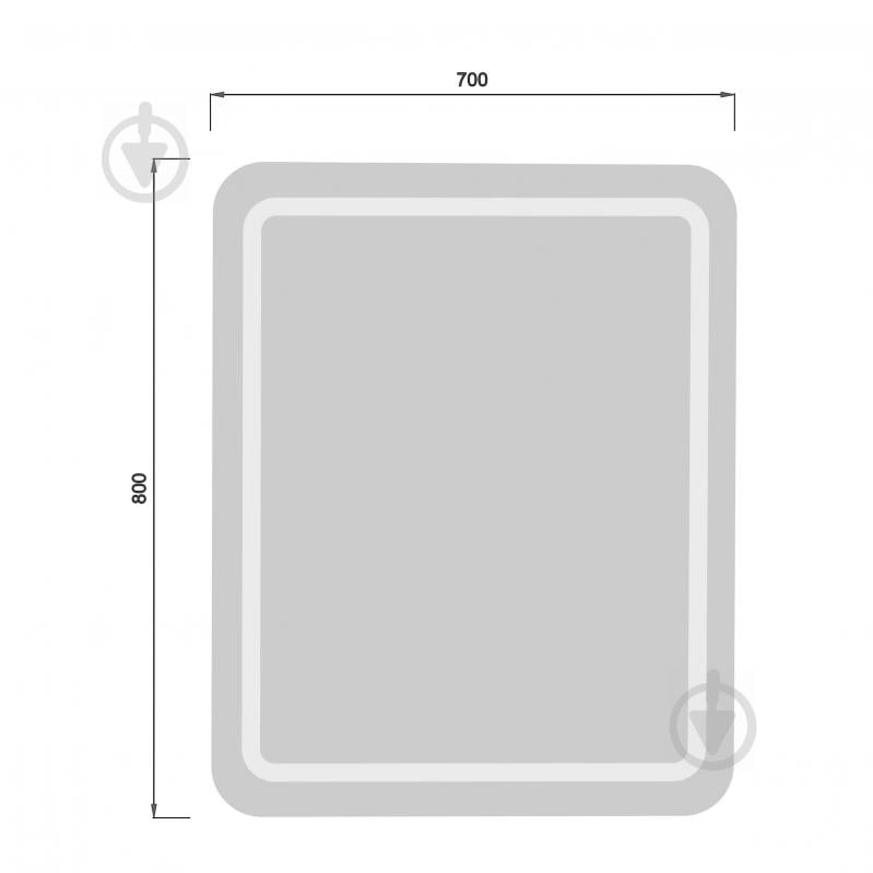 Зеркало Мойдодыр Палермо LED с подсветкой 70х80 см l 80x70 см - фото 8
