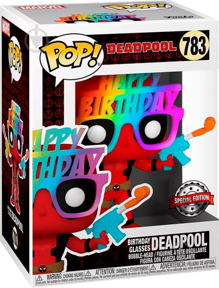 Фигурка Funko POP Bobble Marvel Deadpool 30th Birthday Glasses Deadpool 54687 (FUN2549963) - фото 2