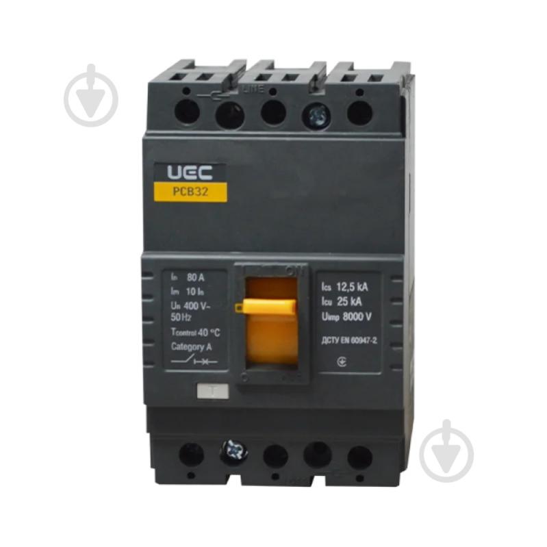 Автоматический выключатель UEC PCB32 3Р 80А 25кА MCCB-PCB-32-3-0080 - фото 2