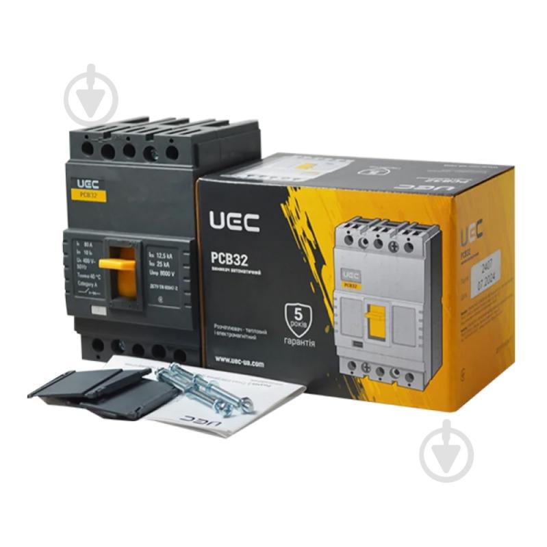 Автоматический выключатель UEC PCB32 3Р 80А 25кА MCCB-PCB-32-3-0080 - фото 3