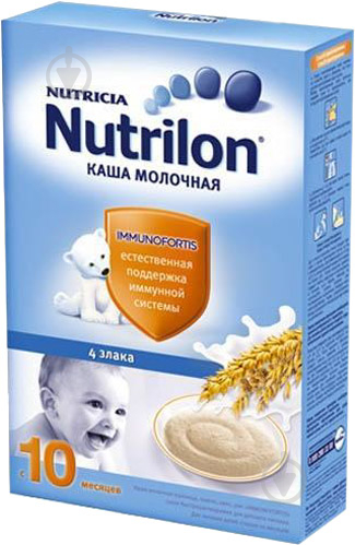 Каша молочна Nutrilon від 10 місяців 4 злаки 225 г - фото 1