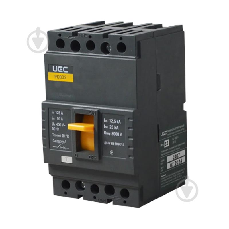 Автоматический выключатель UEC PCB32 3Р 125А 25кА MCCB-PCB-32-3-0125 - фото 1