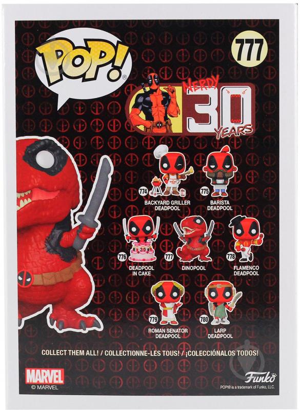 Фігурка Funko POP! Bobble Marvel Deadpool 30th Dinopool 54655 (FUN2549965) - фото 7