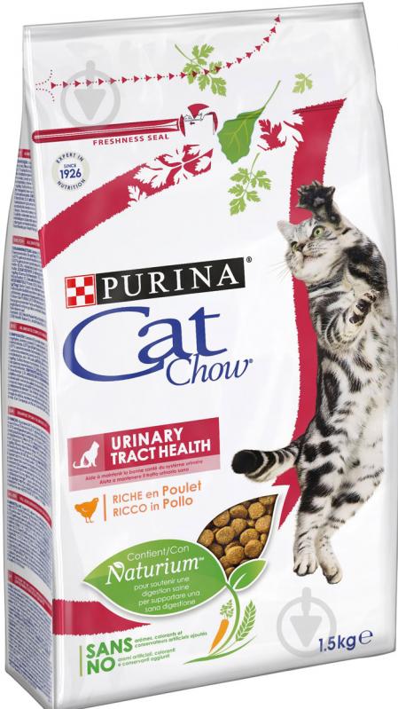 Корм Cat Chow Urinary Tract Health з куркою 1,5 кг - фото 1